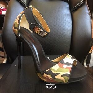 Camouflage High Heel Sandals